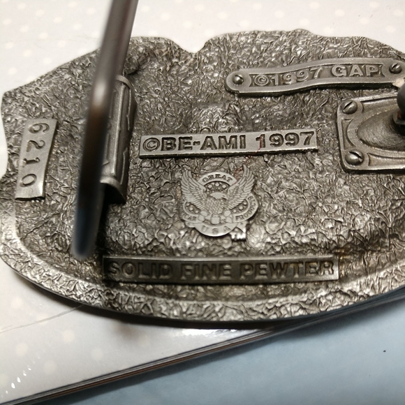 🆕💥NWOT Bill Elliott Awesome Pewter Belt Buckle Dated 1997 - Picture 9 of 10